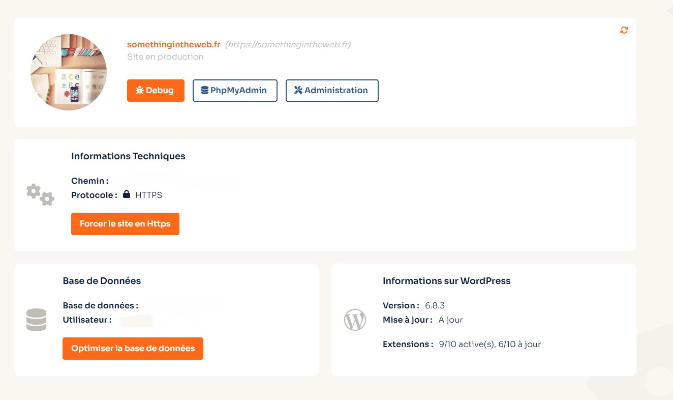 o2switch WP Tiger - Infos